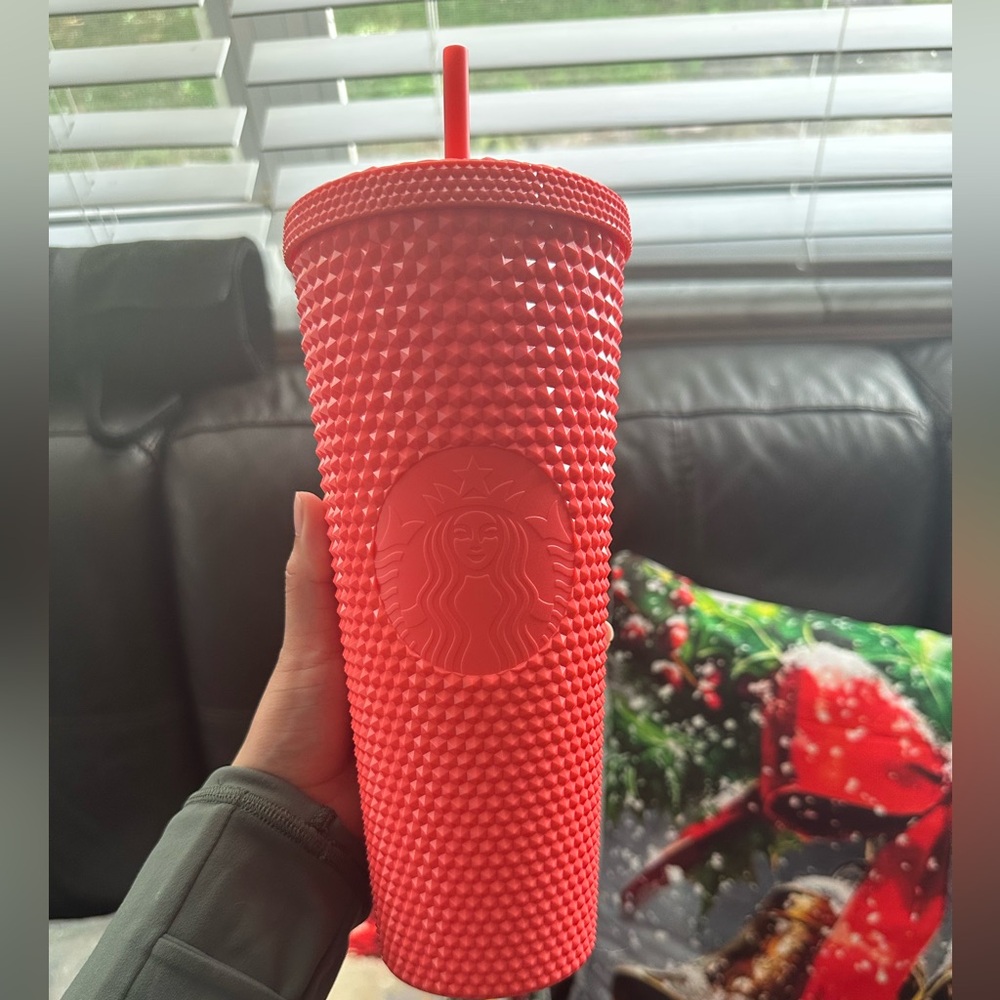 Pink studded starbucks cup